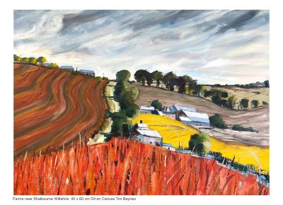 Farms near Shalbourne Wiltshire 40 x 60 cm Oil on Canvas