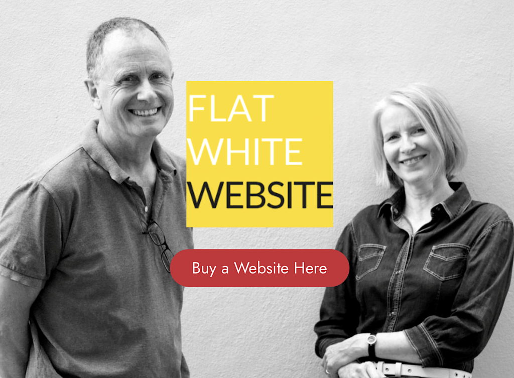 Far from Flat and White Penny and Fred from Flat White.